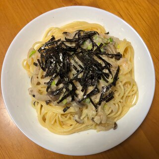 夫の明太子クリームパスタ